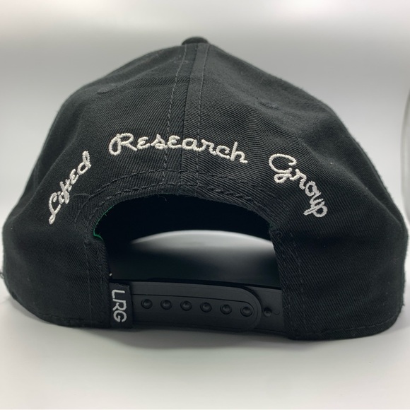 LRG Lifted Research Group Hustle Trees Snapback Hat Black White Embroidered - Picture 3 of 10